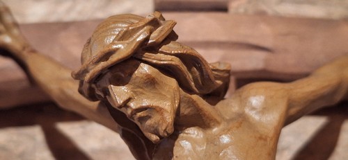 Wand holzkreuz mit - holzkreuz, inri
