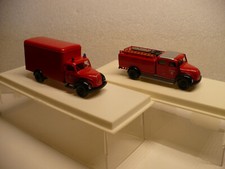 Brekina Magirus Rundhauber Feuerwehr Krefeld u. Nürnberg 1:87