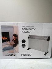 Perel Konvektorheizung 2000W, elektrischer Konvektor mit 3 Heizstufen, Thermost