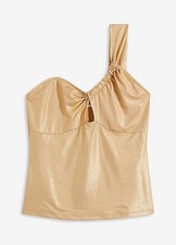 Top aus Mesh mit Glitzerdetail