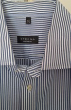 Eterna Herrenhemd blau weiß