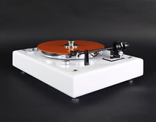 Restaurierter Thorens TD146 Plattenspieler weiß und electric orange