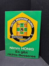 ECHTER DEUTSCHER HONIG -Blechschild - 33 x 25 cm - D um 1950