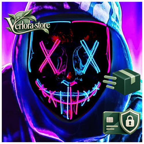 Led halloween maske beleuchtet - halloween,
