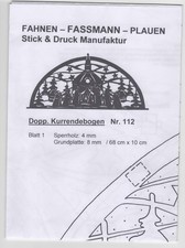 Laubsägevorlage doppelter Schwibbogen Abbügelmuster Nr. 112 unbenutzt