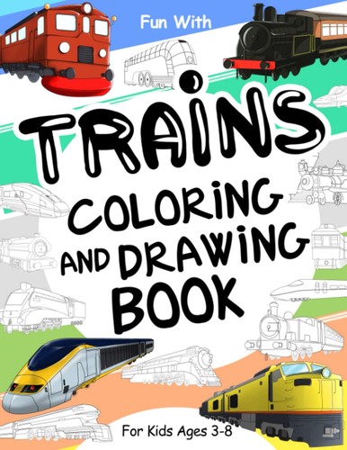 Trains coloring and drawing - trains,