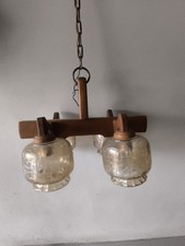 Lampe Eiche Rustikal, Wohnzimmer, gebraucht, ca. 30 Jahre alt, siehe Fotos unten