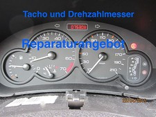 Reparatur Tacho und Drehzahlmesser Peugeot 206 Automatik 98-01 mit 2 Steckern