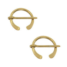 1 Paar (2 Stück) Messingfibeln für Wadenwickel oder Fürspann II Mittelalter