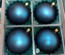 4 edle Kugeln Christborn Christbaumschmuck Mundgeblasen OVP Weihnachtsdeko