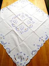 Blaudruck Tischdecke Stickerei