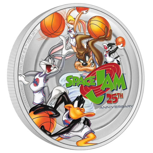 Silbermünze space jam 25 - silbermünze,