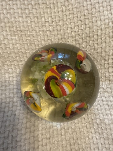 Antikes glas paperweight - antikes, mit