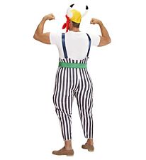 Kostüm Gallier blau weiß