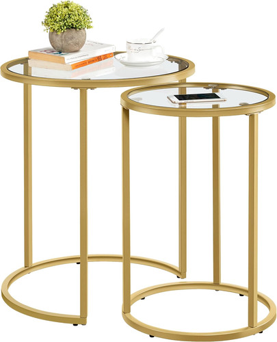 Satztische aus glas 2er - glas, set