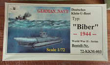 1:72 Deut. Klein U-Boot Typ Biber  HPmodels resinkit sehr selten