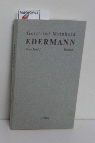 Edermann roman prosa - :, band