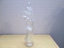Vintage Deko Glas Flache Depose Loreley Meerjungfrau Füllvolumen 0,5l