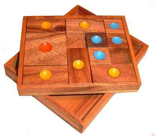 Schiebung spiel aus - aus, holz