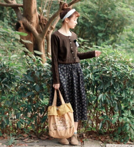 Lagenlook langes kleid - , retro