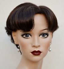 STOHL Perücke für Schaufensterpuppe dunkelbraun Netzperücke Zweithaar (M6)