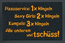 Fußmatte "1x 2x 3x klingeln"