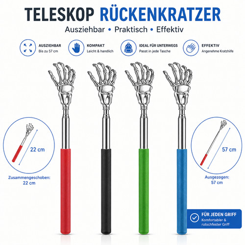 Rückenkratzer 4er set - rückenkratzer,