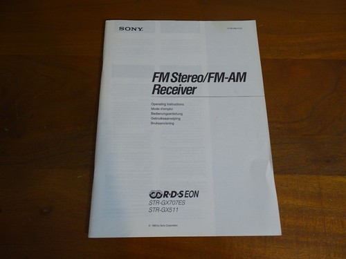 Sony str gx707es - sony, str-gx707es