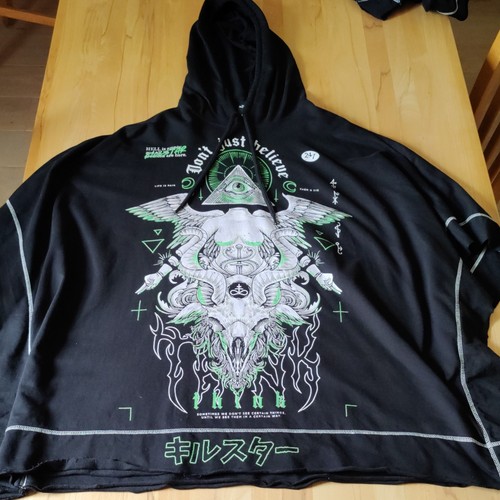 Killstar hoodie poncho schwarz - hoodie,