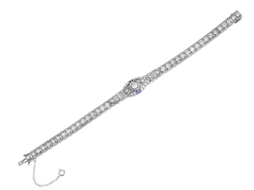 Armband 950 platin - 950, diamanten