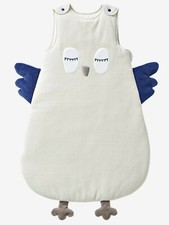 Vertbaudet Eule ärmellos Schlafsack Baby 0-6 Monate 2,8 Tog Velours Schlafsack 