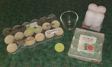 Kerzen Konvolut Stumpen-Set/Kerzenhalter/Teelichter