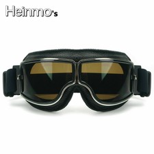 Leder Vintage Brille Aviator