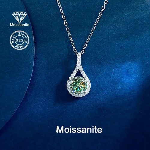 Moissanit halskette ct - moissanit, 1 ct