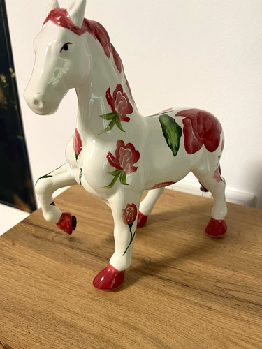 Keramikfigur pferd spardose - keramikfigur,