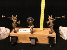 Bronze Altlas mit 2 Engel für Staartklok Friesenuhr Halbkastenuhr mit Podest 05