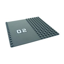 1x Lego Bau Platte 16x16 neu-dunkel grau Sticker 02 groß Straße 51595 30225pb06