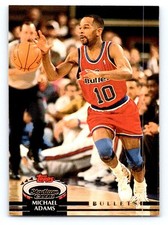 1992-93 Topps Stadium Club Basketball 134 Michael Adams - Washington Bullets