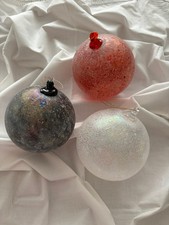 3 Glaskugeln Mundgeblasen