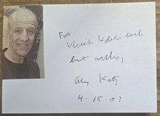 Alex Katz - Autogrammkarte mit