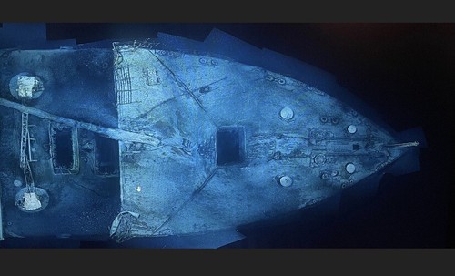 Titanic bow wreck scan 2010 - titanic,