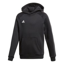 adidas Kinder Core 18 Hoodie Kapuzenpullover Baumwollmischgewebe schwarz CE9069
