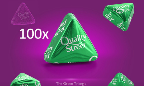 100 grüne dreiecke qualität - 100,