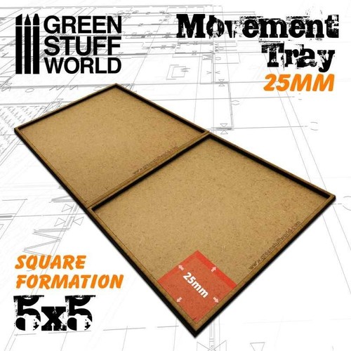 Mdf regimentsbases 25mm 5x5 - regimentsbases,