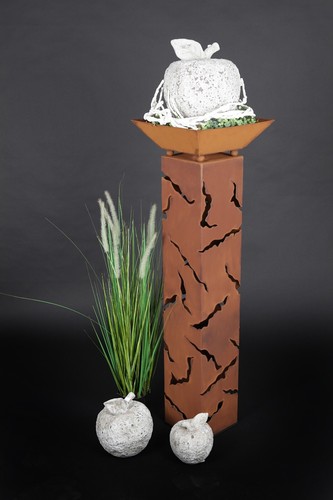 Rost säule schale - rost,