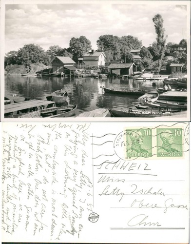 Postcard vaxholm norrhamnen - postcard,