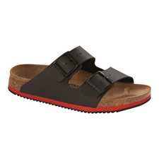 BIRKENSTOCK Sandale Pantoletten Arizona Super Grip Gr 44 schwarz Birko Flor 0