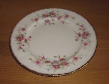 Victoriana Rose Paragon  1 Kuchenteller  weiß,  Blumendekor, Goldrand 