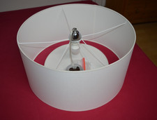 Deckenleuchten Set Weiß Rund 50 cm mit Leuchtmittel / Groß  ideal für Wohnzimmer