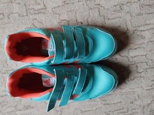 Adidas Turnschuhe Gr. 40 US 7 UK 6 1/2 türkis-orange mit Klettverschluss